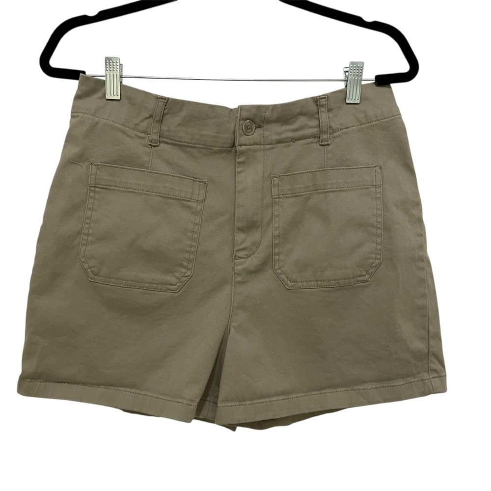 Bagatelle Shorts Women Size 12 Khaki Tan Utility High Rise Cotton Spandex Preppy